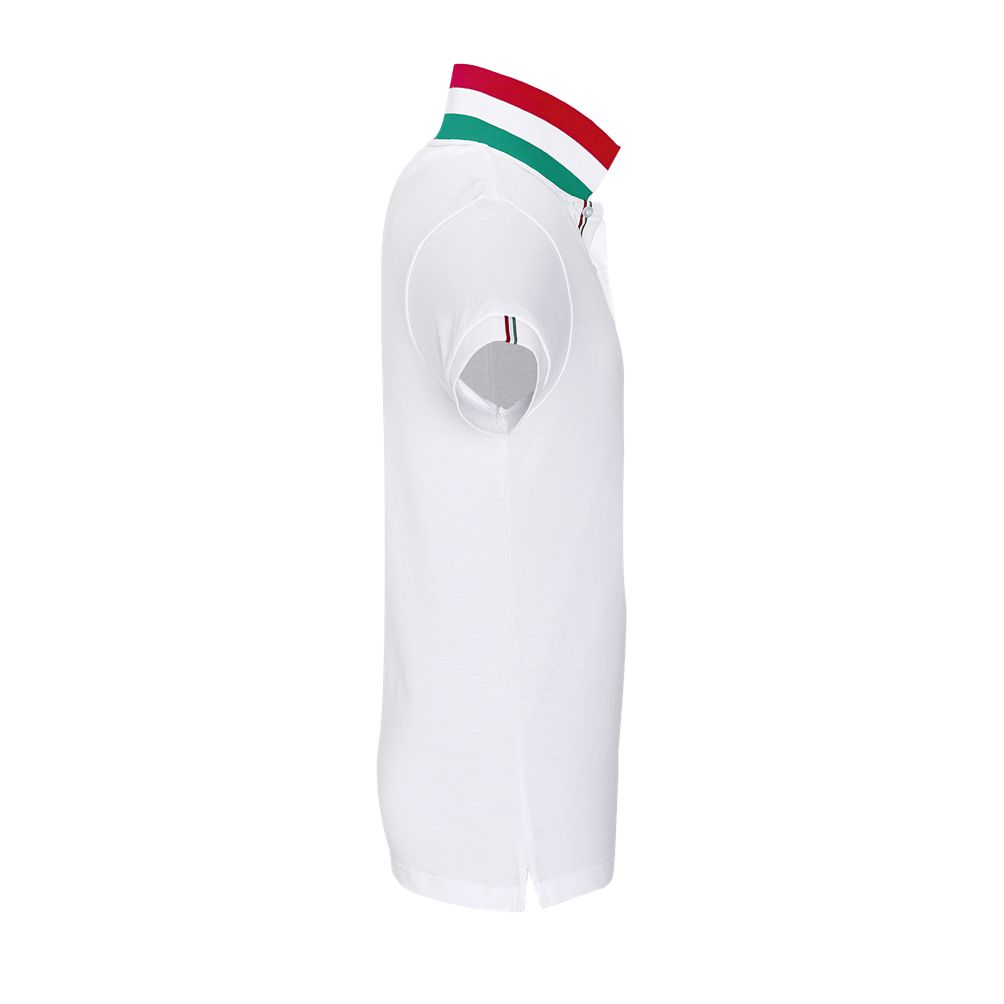Patriot Herren Poloshirt Kurzarm in Farbe White / Red