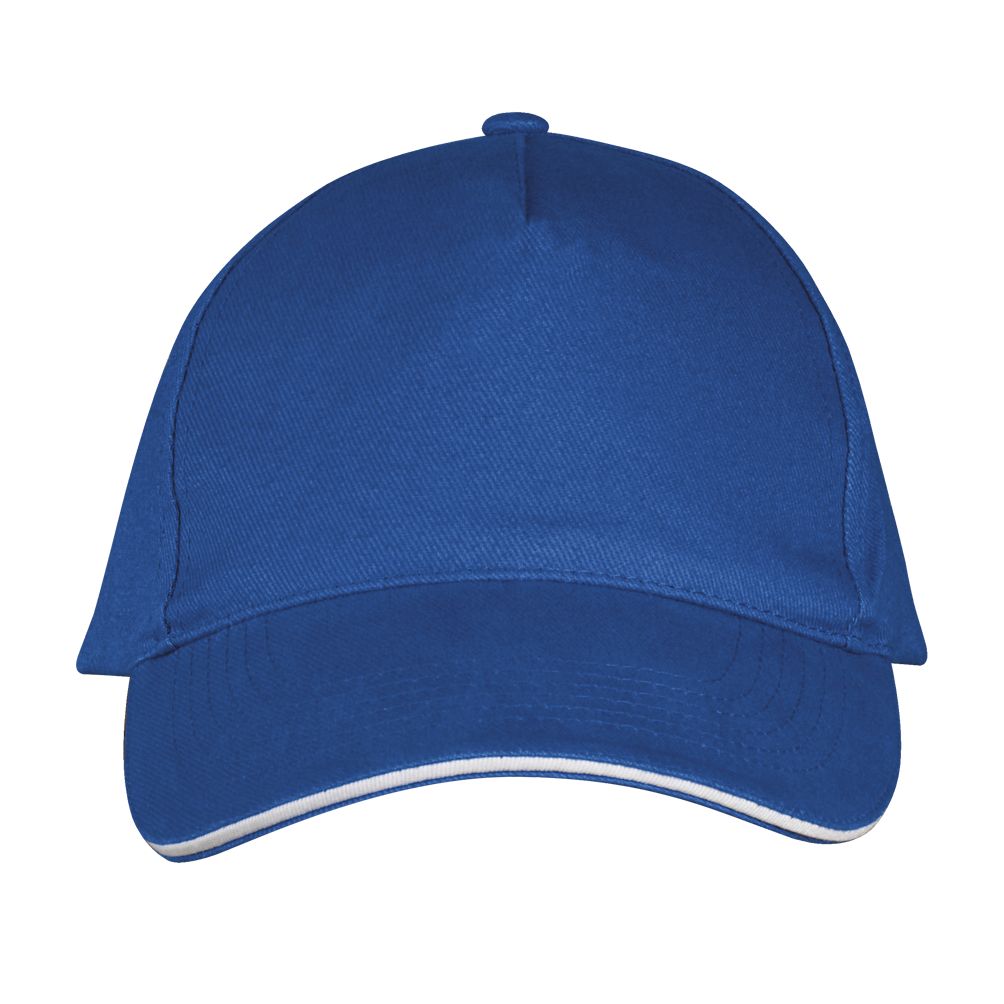 Long Beach 5 Panel Cap in Farbe Royal blue / White
