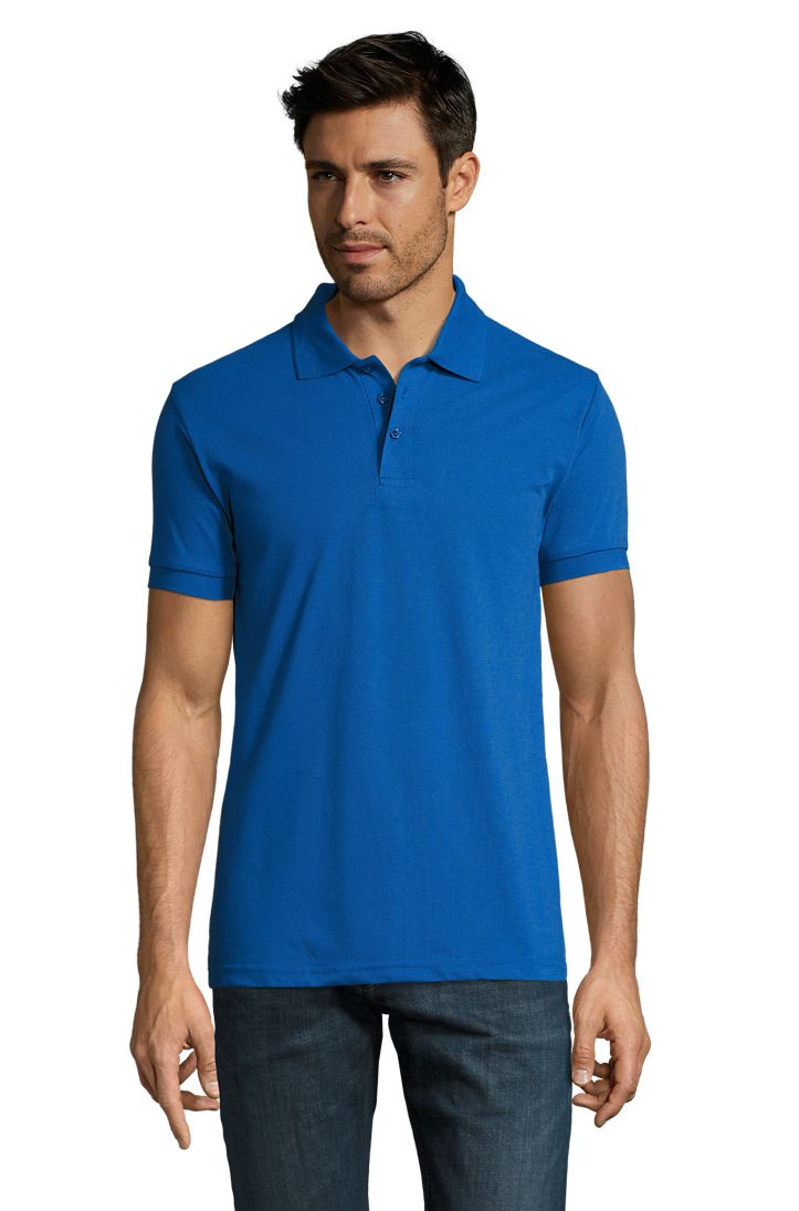 Prime Men Herren Polycotton Poloshirt Kurzarm in Farbe Royal blue