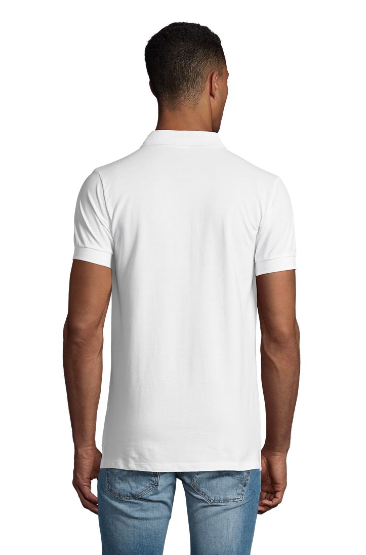 Patriot Herren Poloshirt Kurzarm in Farbe White / Red