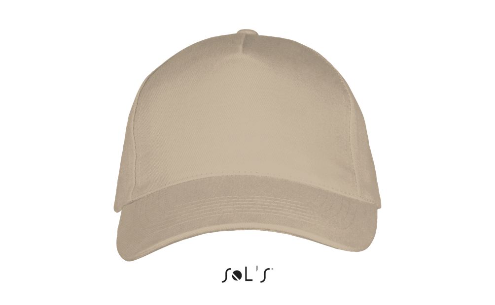 Long Beach 5 Panel Cap in Farbe Beige