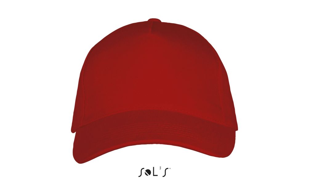 Long Beach 5 Panel Cap in Farbe Red