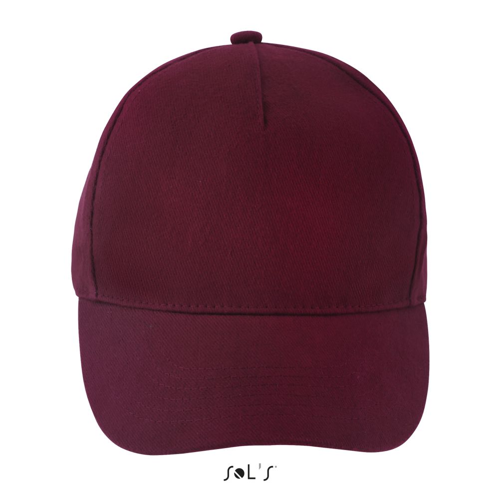 Long Beach 5 Panel Cap in Farbe Burgundy