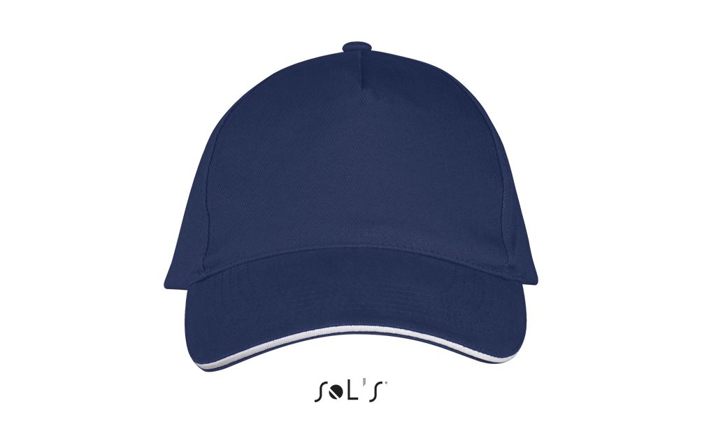 Long Beach 5 Panel Cap in Farbe Blu oltremare / Bianco