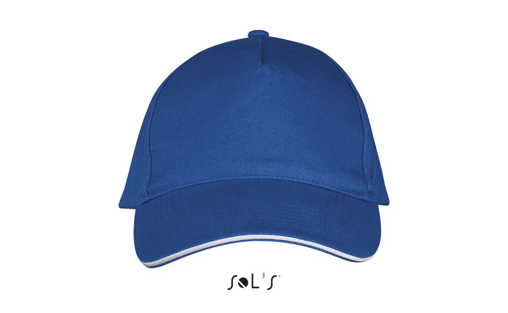 Long Beach 5 Panel Cap in Farbe Royal blue / White