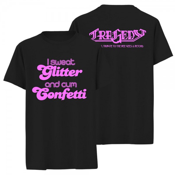 T-Shirt I sweat Glitter black