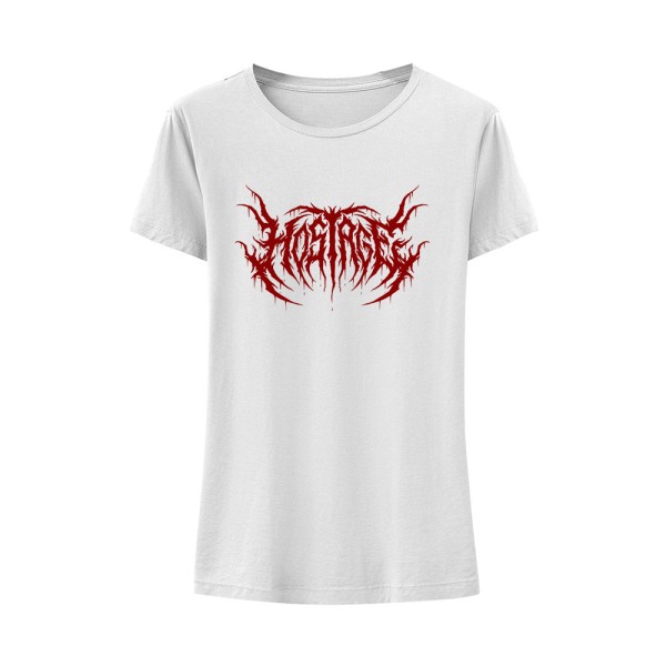T-Shirt (w) Deathmetal Logo weiß