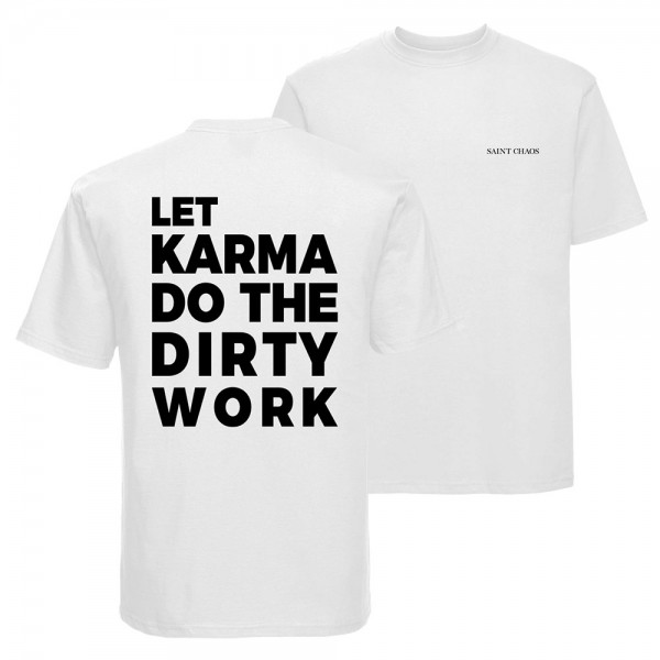 T-Shirt Karma weiß